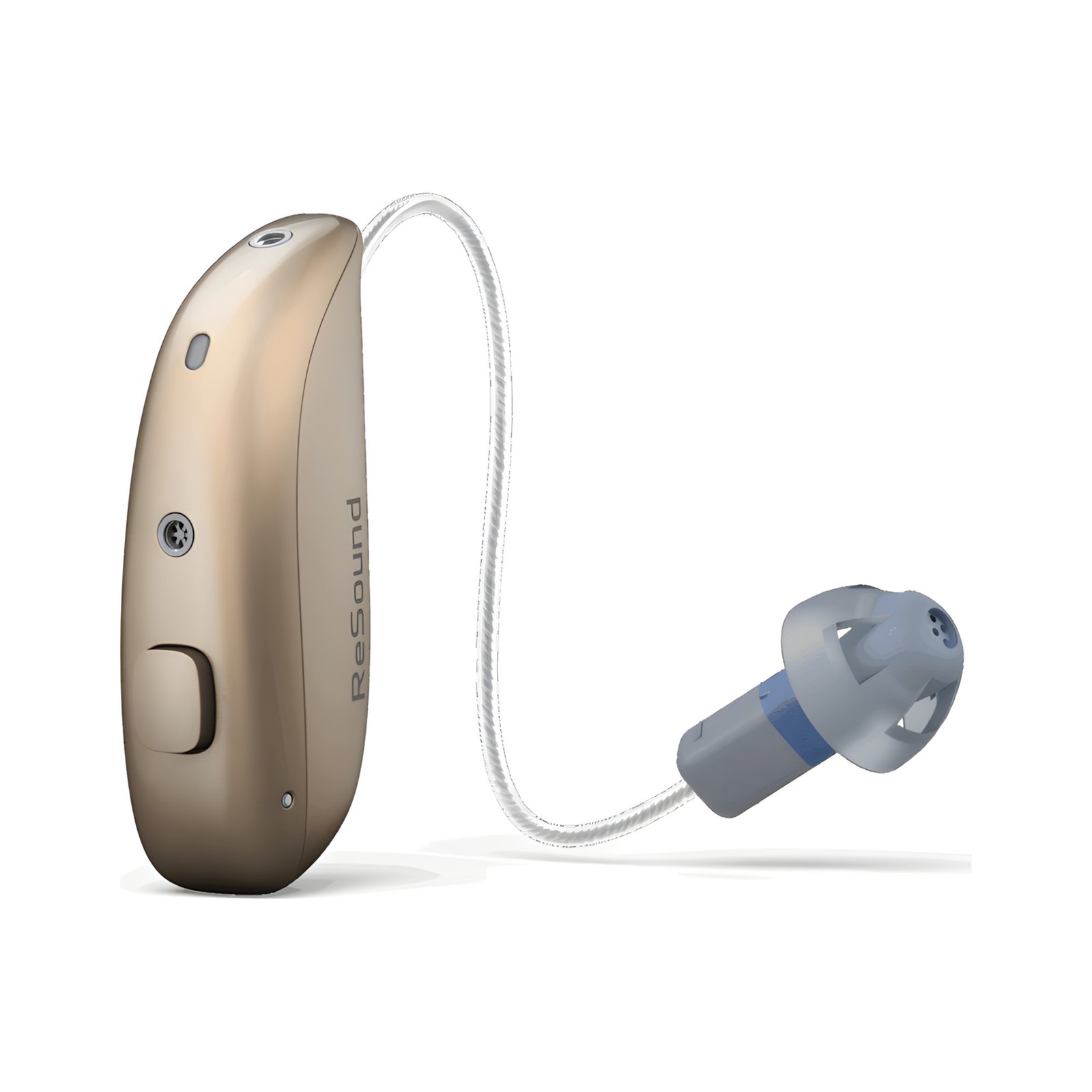 GN ReSound Vivia microRIE Hörgerät in der Farbe Gold, Seitenansicht