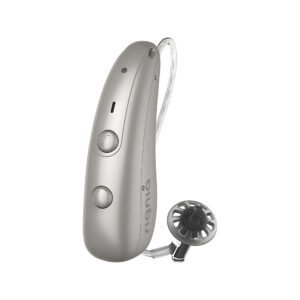 Signia Pure Charge and Go BCT IX Hörgerät in der Farbe Champagner, Seitenansicht