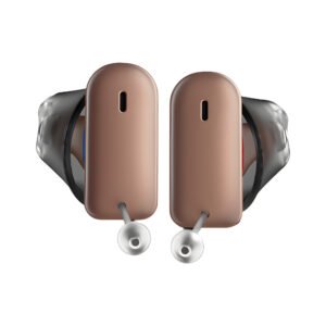 Signia Silk Charge and Go IX Im-Ohr-Hörgerät mit braunem Faceplate, Paar